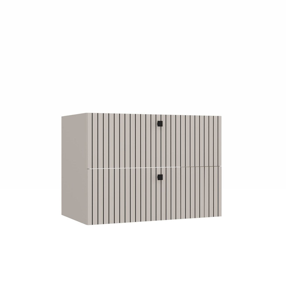 SZAFKA POD UMYWALKĘ TIGO 80 2S KASZMIR 2 SZUFLADY RYFLOWANY FRONT WISZĄCA