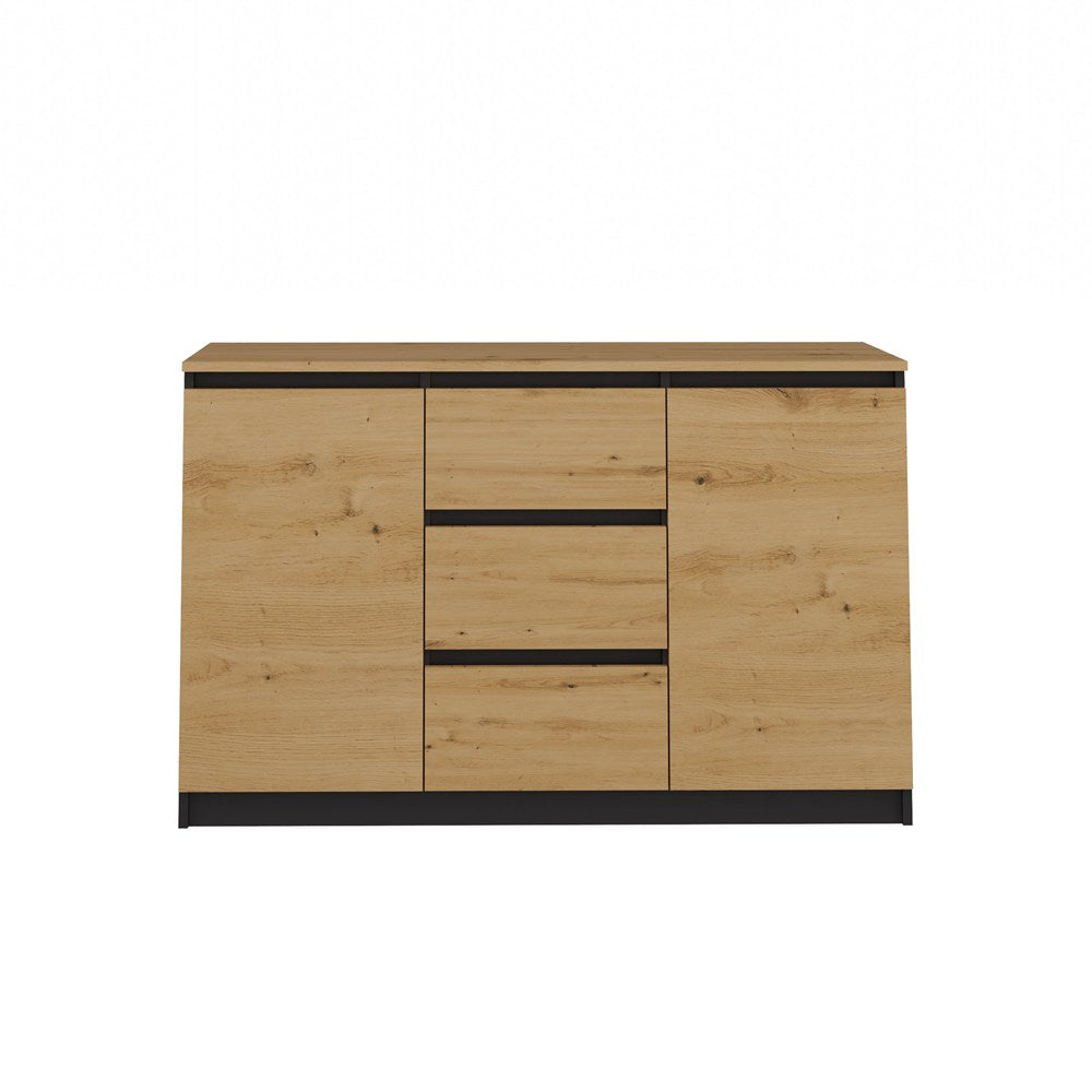 Komoda Malwa 2D3S/BA ANTRACYT DĄB ARTISAN
