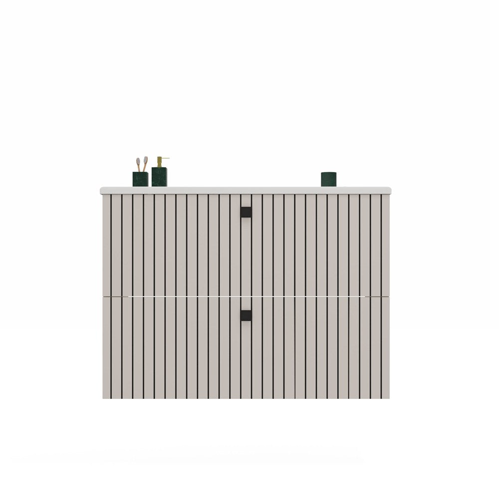 SZAFKA POD UMYWALKĘ TIGO 80 2S KASZMIR RYFLOWANY FRONT + UMYWALKA