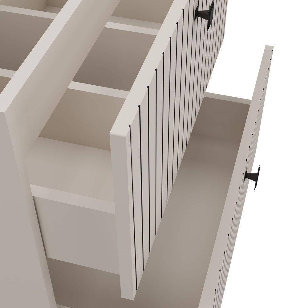 SZAFKA POD UMYWALKĘ TIGO 60 2S KASZMIR RYFLOWANY FRONT + UMYWALKA