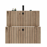 SZAFKA POD UMYWALKĘ TIGO 60 2S DĄB EVOKE 2 SZUFLADY RYFLOWANY FRONT WISZĄCA