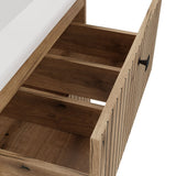 SZAFKA POD UMYWALKĘ TIGO 60 2S DĄB EVOKE 2 SZUFLADY RYFLOWANY FRONT WISZĄCA