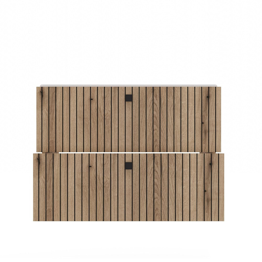 SZAFKA POD UMYWALKĘ TIGO 80 2S DĄB EVOKE RYFLOWANY FRONT + UMYWALKA