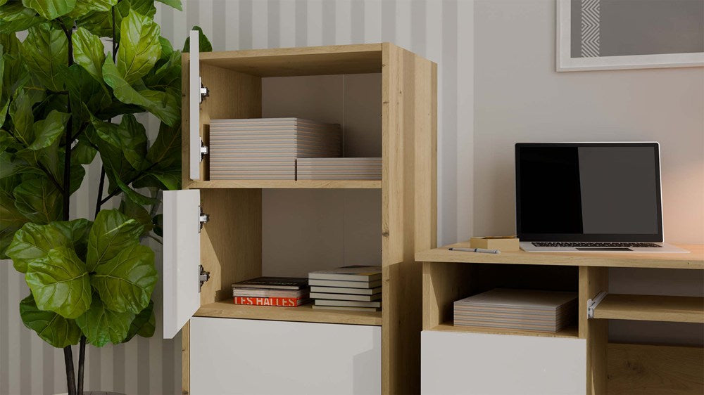 Komoda ALMA Front BIEL Korpus DĄB ARTISAN