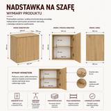 Nadstawka Na Szafę Sd-50 Dąb Artisan Półka 50 Cm Do Garderoby Pokoju