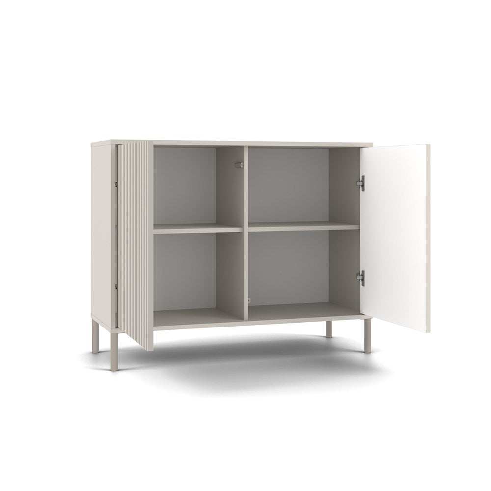 Komoda KAMARO 2D SLIM KASZMIR Lamele Front Ryflowany