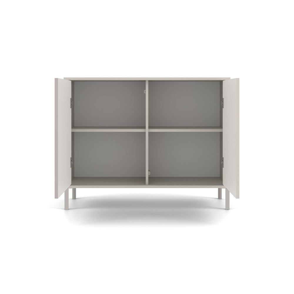Komoda KAMARO 2D SLIM KASZMIR Lamele Front Ryflowany