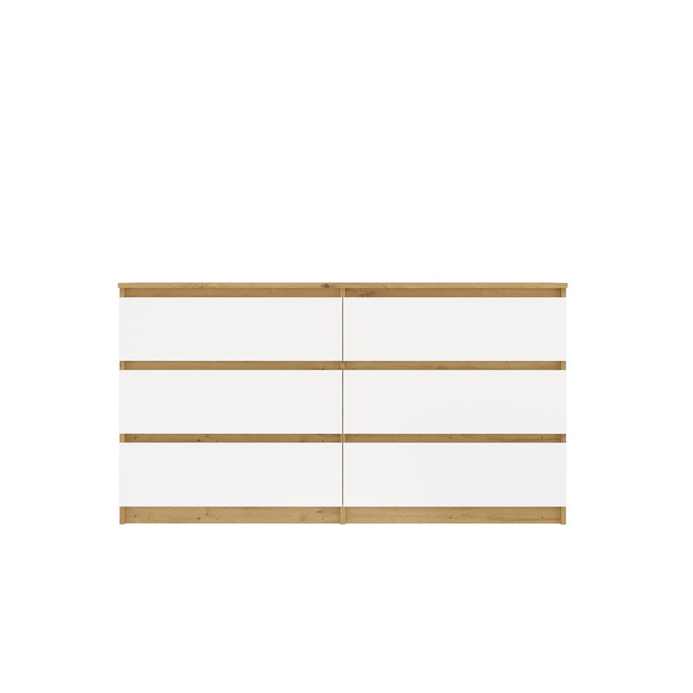 Komoda Malwa M6 140 DĄB ARTISAN BIAŁY