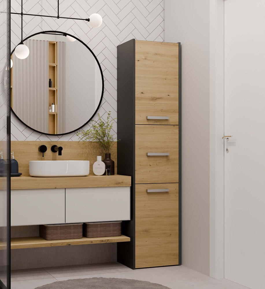 Słupek łazienkowy Sara S43 ANTRACYT DĄB ARTISAN