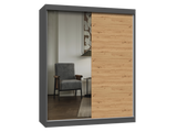Szafa IGA 160 A/B ANTRACYT ARTISAN 1 x Lustro Do Sypialni Przedpokoju
