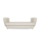 SOFA SARIS BEŻOWY NOGA ZŁOTA