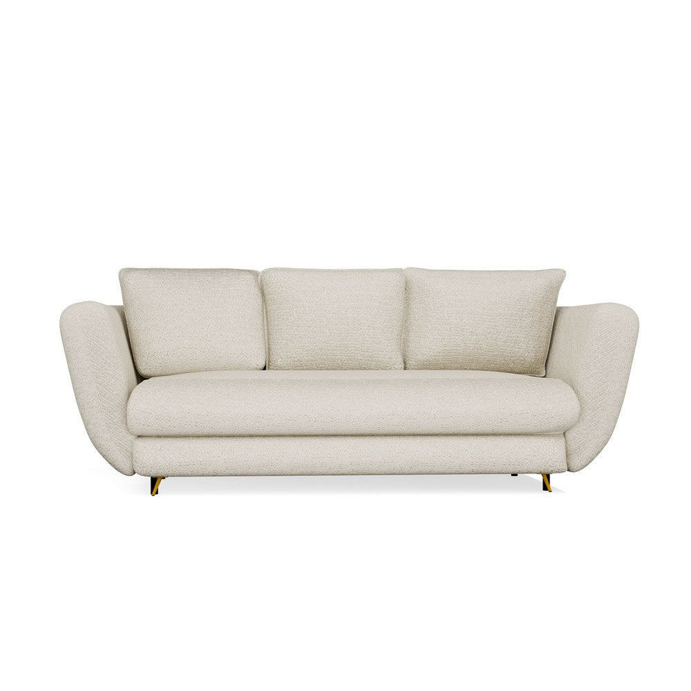 SOFA SARIS BEŻOWY NOGA ZŁOTA