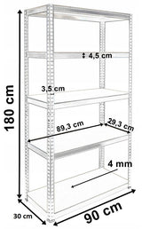 Regał Magazynowe G9030 METALOWE