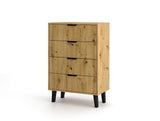Komoda Scandi 4S SLIM DĄB ARTISAN