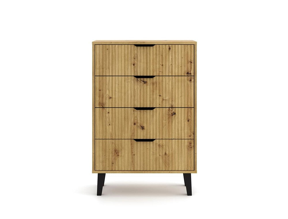 Komoda Scandi 4S SLIM DĄB ARTISAN