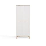 Szafa Ubraniowa Olympo 2D Biała Dąb Artisan 80 Cm Drążek 2 Drzwi Sypialnia