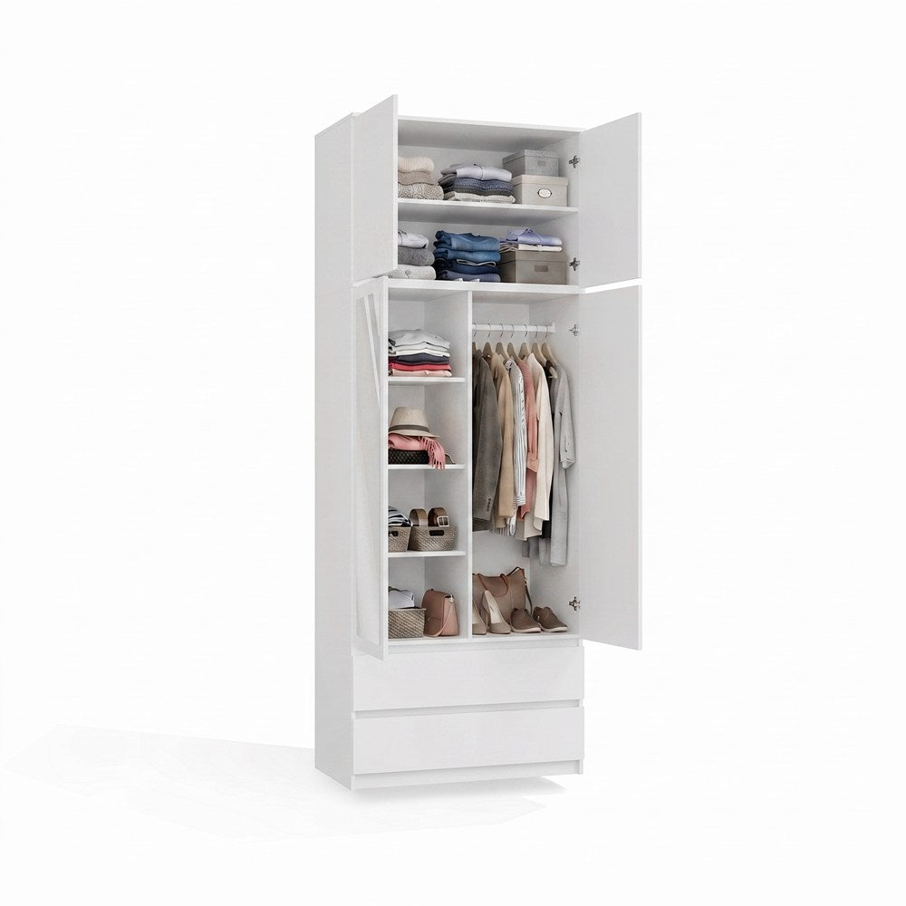 Nadstawka Na Szafę Sd-90 Biel Półka 90 Cm Do Garderoby Pokoju