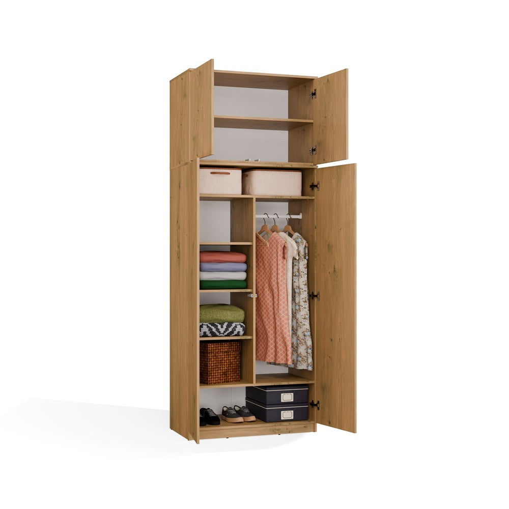 Nadstawka Na Szafę Sd-90 Dąb Artisan Półka 90 Cm Do Garderoby Pokoju