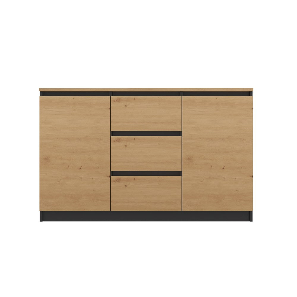 Komoda COSTA 1D3S/2D3S BA ANTRACYT DĄB ARTISAN