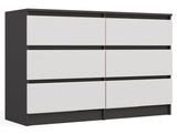 Komoda Malwa M6 120 ANTRACYT / BIAŁY