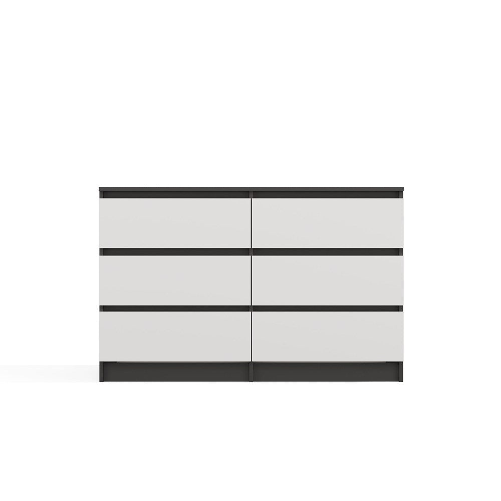 Komoda Malwa M6 120 ANTRACYT / BIAŁY