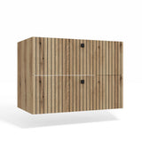 SZAFKA POD UMYWALKĘ TIGO 80 2S DĄB EVOKE 2 SZUFLADY RYFLOWANY FRONT WISZĄCA