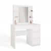 Toaletka MARINA 4P LUSTRO MIJAS PRAWE 4 Szuflady 4 Półki BIAŁA Do Sypialni