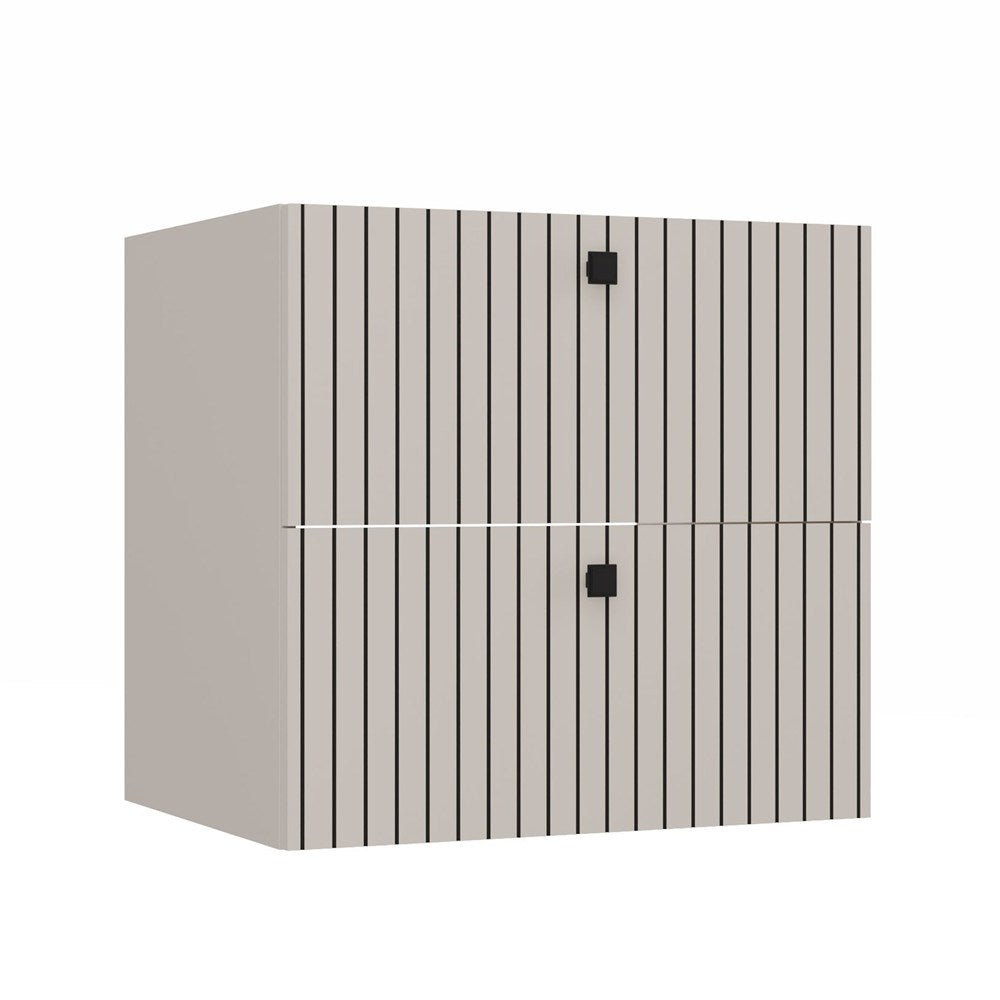 SZAFKA POD UMYWALKĘ TIGO 60 2S KASZMIR 2 SZUFLADY RYFLOWANY FRONT WISZĄCA