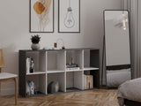 Regał Malax 2X4 ANTRACYT BIAŁY