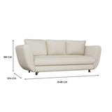 SOFA SARIS BEŻOWY NOGA CZARNA
