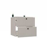 SZAFKA POD UMYWALKĘ TIGO 60 2S KASZMIR RYFLOWANY FRONT + UMYWALKA