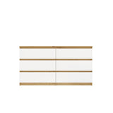 Komoda Malwa M6 140 DĄB ARTISAN BIAŁY