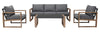 Zestaw Mebli Ogrodowych DUISBURG Sofa Fotel Stolik ANTRACYT / BRĄZOWY