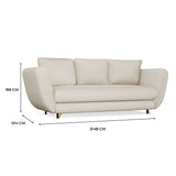 SOFA SARIS BEŻOWY NOGA ZŁOTA