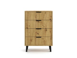 Komoda Scandi 4S SLIM DĄB ARTISAN