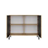 Komoda KAMARO 2D SLIM DĄB ARTISAN Lamele Front Ryflowany