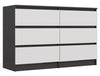 Komoda Malwa M6 120 ANTRACYT / BIAŁY