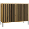 Komoda KAMARO 2D SLIM DĄB ARTISAN Lamele Front Ryflowany