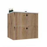 SZAFKA POD UMYWALKĘ TIGO 60 2S DĄB EVOKE RYFLOWANY FRONT + UMYWALKA