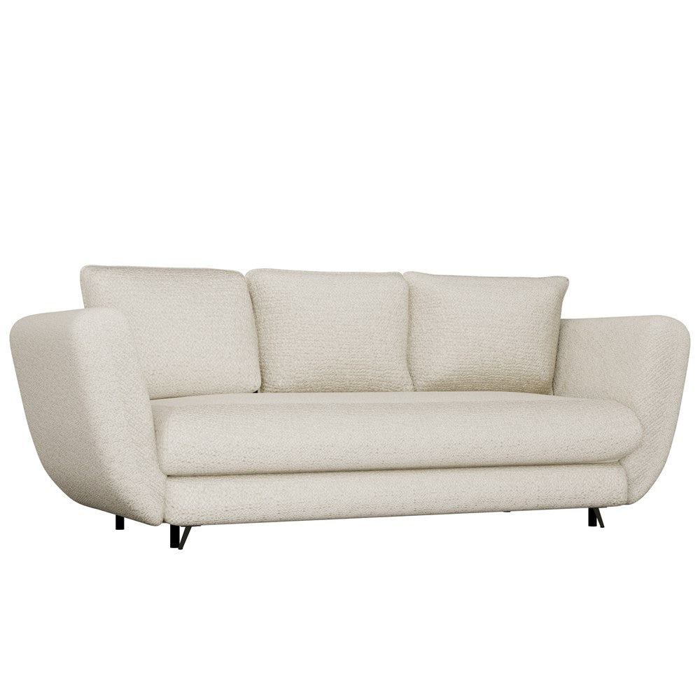 SOFA SARIS BEŻOWY NOGA CZARNA