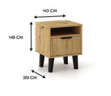 Szafka nocna Scandi 1S SLIM DĄB ARTISAN