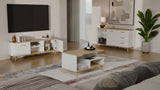 Komoda Olympo 2D3S Biała Dąb Artisan Szafka 150 Cm 3 Szuflady 2 Drzwi